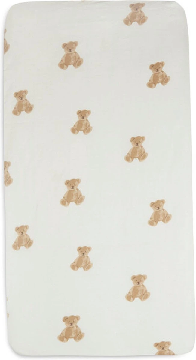 Jollein Baby Hoeslaken Jersey 60x120cm - Teddy Bear Jollein Baby Hoeslaken Jersey 60x120cm - Teddy Bear -Babyproducten Promotie Winkel 652x1200 2