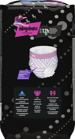 Ninjamas Pyjama Pants Luierbroekjes Meisje - 9 Nachtluiers Voor Bedplassen - 8-12 Jaar -Babyproducten Promotie Winkel 653x1200