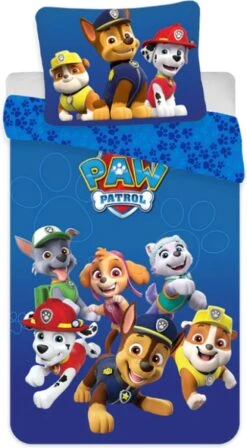 Nickelodeon Paw Patrol Peuter - Ledikant Dekbedovertrek 100x140 Cm - 100% Katoen.