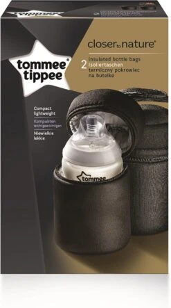 Tommee Tippee Closer To Nature - Geïsoleerde Tas Voor Zuigflessen - Set Van 2 - Zwart -Babyproducten Promotie Winkel 669x1200