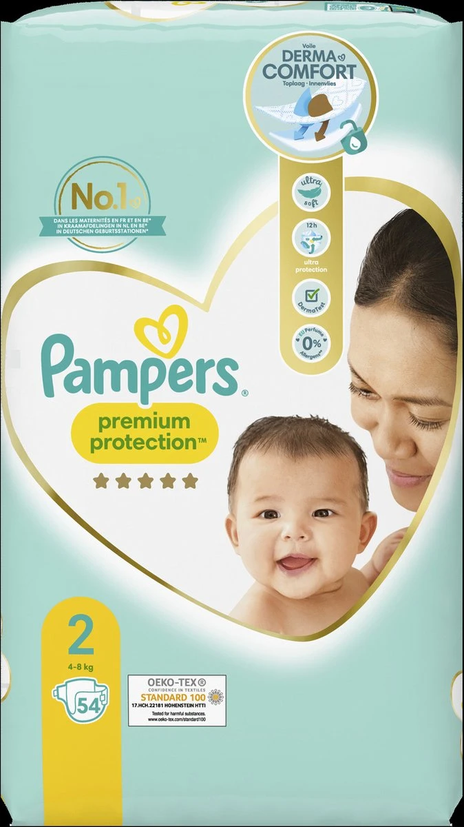 Pampers - Premium Protection - Maat 2 - Maandbox - 216 luiers Pampers® Pampers - Premium Protection - Maat 2 - Maandbox - 216 Luiers -Babyproducten Promotie Winkel