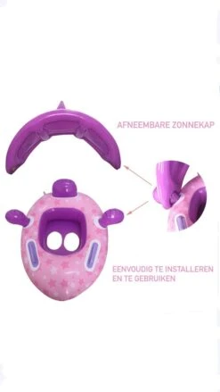 Eenhoorn - Kinderzwembad – Peuter Zwembad – Baby Zwembadje – Baby Zwembad Met Zonnescherm – Opblaasbaar – Vanaf 1 Jaar -Babyproducten Promotie Winkel 675x1200 3