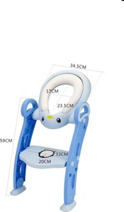 Universeel Toilet Training Met Trapje - Blauw - Opvouwbaar WC Bril Verkleiner Met Handvaten En Opstapje - Zindelijkheid Training - Toilet Bril Zitje - Zacht Rubber Afneembaar En Wasbaar Zitje - Urinoirs Voor Peuters Leeftijd: 2 Tot 7 Jaar -Babyproducten Promotie Winkel 700x1200