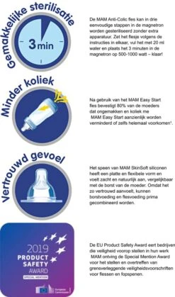 Mam Easy Anti Colic Zuigfles 130ml | Wit Met Fopspeen | Vanaf 0 Maanden | Ideale Drinkfles In Combinatie Met Borstvoeding -Babyproducten Promotie Winkel 707x1200 1