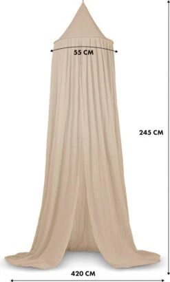 Deryan Baby Klamboe Vintage 245cm - Kinderklamboe - Hemeltje- Nougat -Babyproducten Promotie Winkel 723x1200