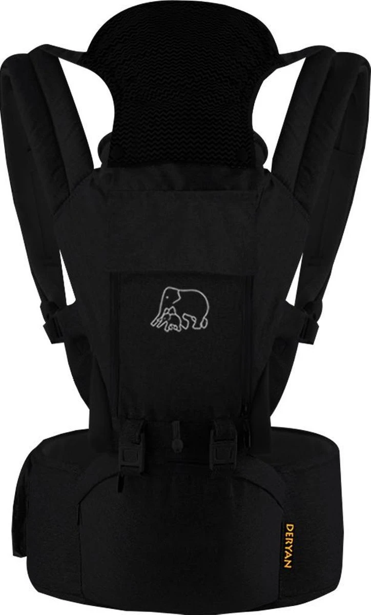 Deryan Pack Luxe Ergonomische draagzak - Babydrager + Opbergvakjes - Zwart Deryan Pack Luxe Ergonomische Draagzak - Babydrager + Opbergvakjes - Zwart -Babyproducten Promotie Winkel 724x1200 3