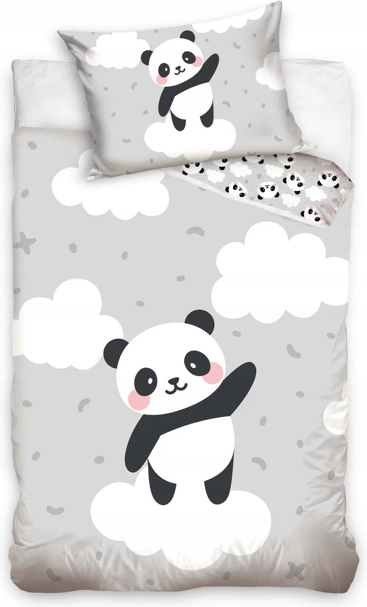 Dekbedovertrek 100x135 2 delig katoen panda on the cloud Dekbedovertrek 100x135 2 Delig Katoen Panda On The Cloud -Babyproducten Promotie Winkel 726x1200 1