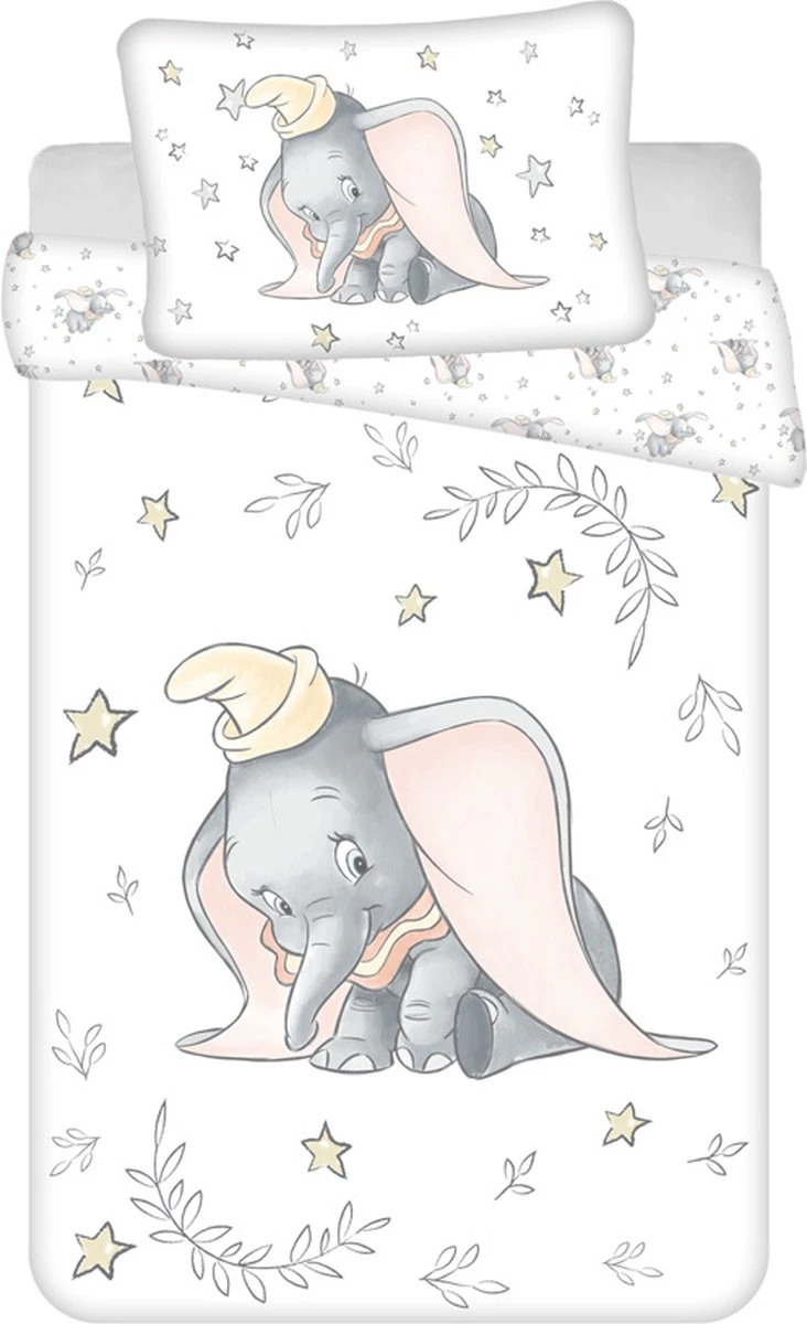 Disney Dumbo BABY Dekbedovertrek, Stars - 100 x 135 cm - Katoen Disney Dumbo BABY Dekbedovertrek, Stars - 100 X 135 Cm - Katoen -Babyproducten Promotie Winkel 732x1200 3