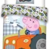 Peppa Pig Tractor - Baby Dekbedovertrek - 100 X 135 Cm - Multi