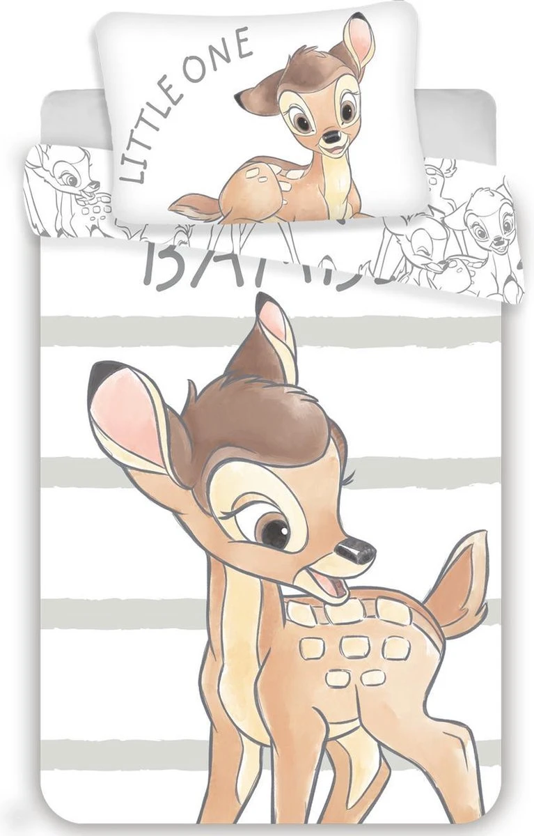 Disney Bambi BABY Dekbedovertrek Little One 100 x 135 cm - Wit Disney Bambi BABY Dekbedovertrek Little One 100 X 135 Cm - Wit -Babyproducten Promotie Winkel 767x1200 1