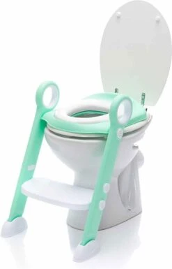 Zavelo Toilet Trainer Met Trapje | Brilverkleiner Met Handvaten En Opstapje | Opvouwbaar Toilet Met Afneembaar Zitje | WC Zindelijkheids Training Voor Jongens/Meisjes | Urinoirs Voor Kind/Peuter Van 2 Tot 7 Jaar | Mint -Babyproducten Promotie Winkel 769x1200 1
