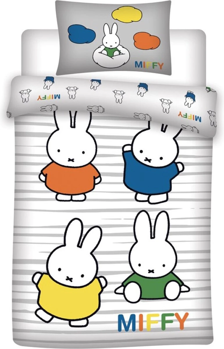 Miffy BABY Dekbedovertrek, Nijntje - 100 x 135 cm - Katoen Miffy BABY Dekbedovertrek, Nijntje - 100 X 135 Cm - Katoen -Babyproducten Promotie Winkel