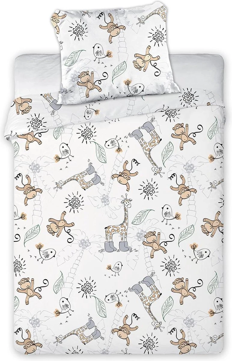 Animal Pictures BABY Dekbedovertrek Jungle Friends - 100 x 135 cm - Katoen Animal Pictures BABY Dekbedovertrek Jungle Friends - 100 X 135 Cm - Katoen -Babyproducten Promotie Winkel 772x1200 2