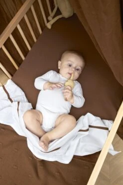 Meyco Jersey Hoeslaken Wieg - 2-pack - Chocolate - 40x80/90cm -Babyproducten Promotie Winkel 800x1200 125