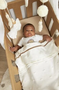 Meyco Knots Wiegdeken - 75x100 Cm - Offwhite -Babyproducten Promotie Winkel 800x1200 143