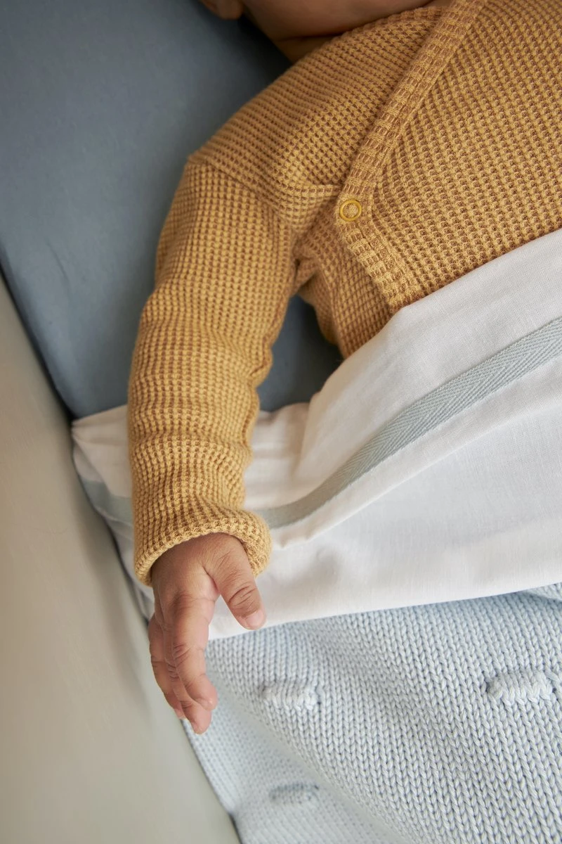 Meyco Bies wieglaken - light blue - 75x100cm Meyco Bies Wieglaken - Light Blue - 75x100cm -Babyproducten Promotie Winkel 800x1200 281