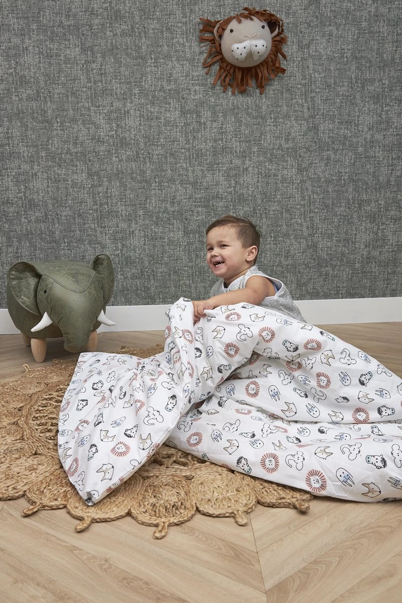 Meyco Animal dekbedovertrek ledikant - 100x135 cm Meyco Animal Dekbedovertrek Ledikant - 100x135 Cm -Babyproducten Promotie Winkel 800x1200 312