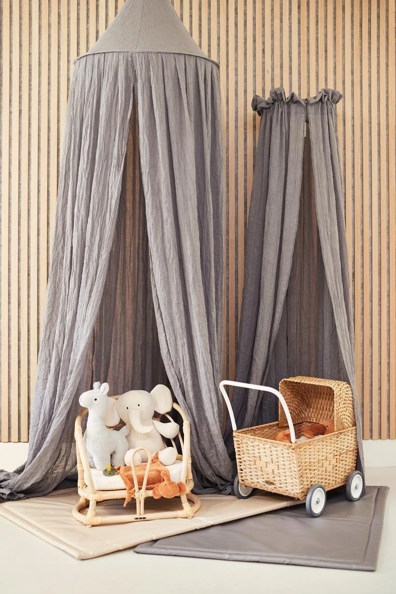 Jollein Baby Klamboe Vintage 245cm - Storm Grey Jollein Baby Klamboe Vintage 245cm - Storm Grey -Babyproducten Promotie Winkel 800x1200 350