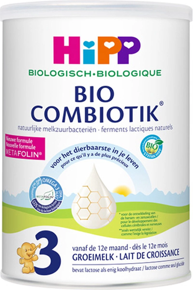 HiPP 3 Bio Combiotik Groeimelk - 800gr (vanaf de 12e maand) HiPP 3 Bio Combiotik Groeimelk - 800gr (vanaf De 12e Maand) -Babyproducten Promotie Winkel 800x1200 379