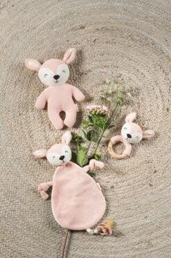 Jollein Knuffeldoekje Deer - Pale Pink -Babyproducten Promotie Winkel 800x1200 390