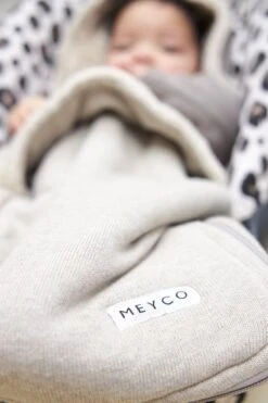 Meyco Knit Basic Voetenzak - Sand Melange -Babyproducten Promotie Winkel 800x1200 455