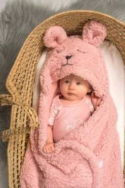 Jollein Wikkeldeken Bunny 100x105cm - Pale Pink -Babyproducten Promotie Winkel 801x1200 60