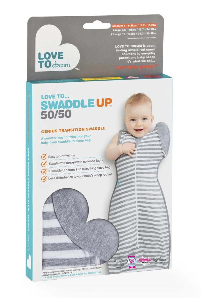 Love to Dream™ Babyslaapzak Swaddle Up™ - Inbakeren afbouwen - Baby 4-6 maanden - 6-8.5 kg - All Season - Grijs Love To Dream™ Babyslaapzak Swaddle Up™ - Inbakeren Afbouwen - Baby 4-6 Maanden - 6-8.5 Kg - All Season - Grijs -Babyproducten Promotie Winkel 811x1200 2