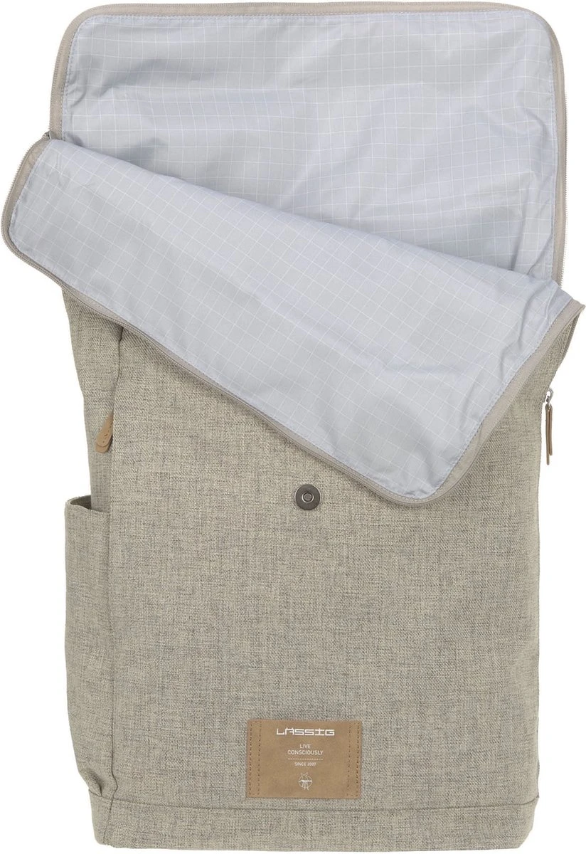 LÄSSIG Luiertas Rolltop Backpack rugzak incl verschoningsmatje choco mélange Limited Edition LÄSSIG Luiertas Rolltop Backpack Rugzak Incl Verschoningsmatje Choco Mélange Limited Edition -Babyproducten Promotie Winkel 824x1200 4