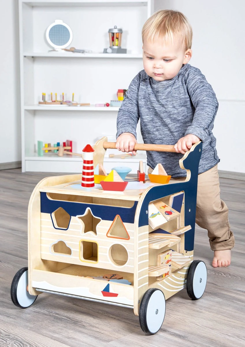 Baby Walvis Loopwagen - Houten speelgoed vanaf 1 jaar Baby Walvis Loopwagen - Houten Speelgoed Vanaf 1 Jaar -Babyproducten Promotie Winkel 848x1200 3