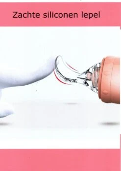 Merkloos Babyfles Met Lepel-baby/kinderbestek-100ml-BPA Vrij + 2 Bijtring/fruitspenen-rose -Babyproducten Promotie Winkel 849x1200 5