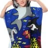 JAXY Badcape Baby - Badcape - Baby Badjas - Omslagdoek - Omslagdoek - Baby Handdoek Met Capuchon - Strandhanddoek - Badponcho - Poncho Handdoek - Microfiber - 60x90cm - Haai Donkerblauw