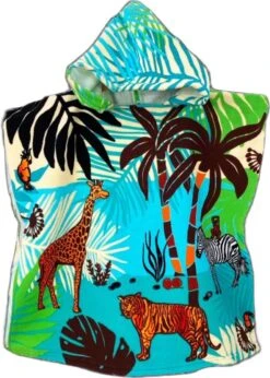 Bad Cape/poncho Voor Kinderen 60 X 120 Cm Microvezel - Bad Poncho's Met Savanne Safari Dieren -Babyproducten Promotie Winkel 856x1200