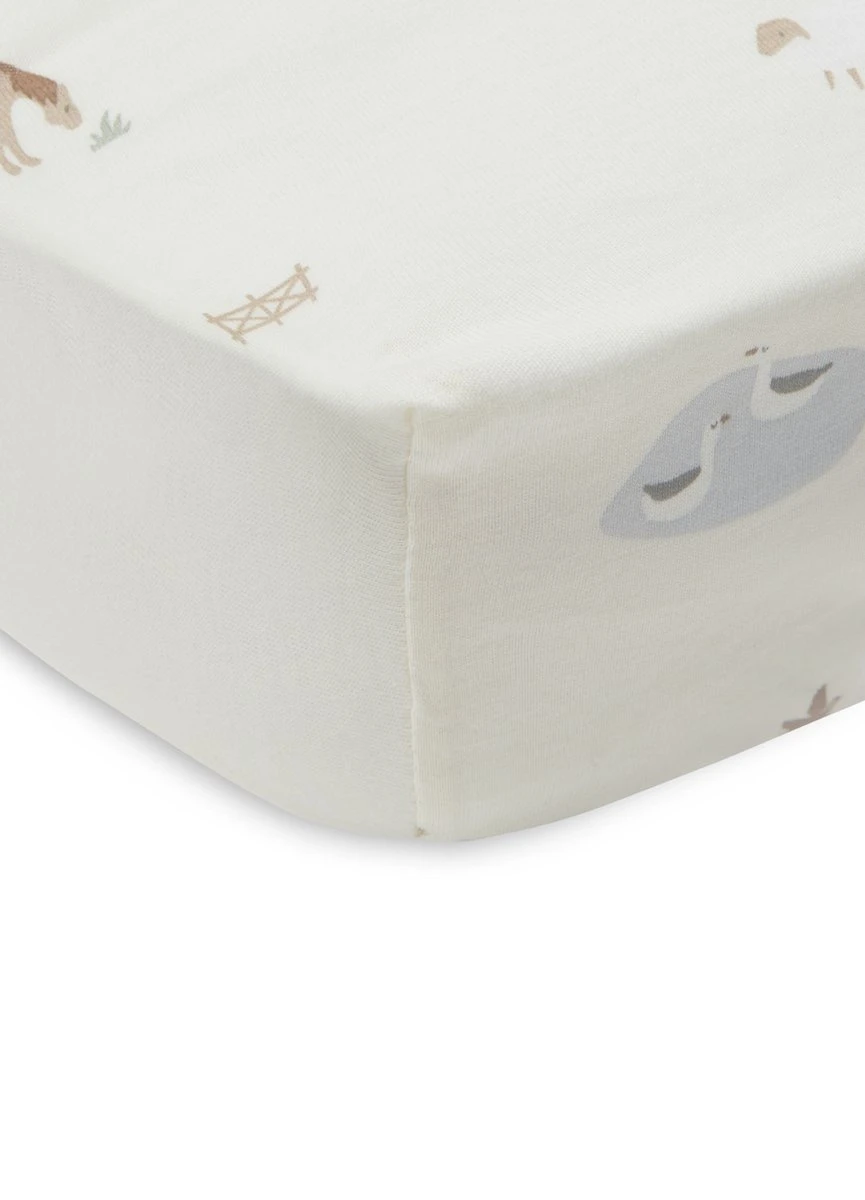 Jollein Baby Hoeslaken Jersey 60x120cm - Farm Jollein Baby Hoeslaken Jersey 60x120cm - Farm -Babyproducten Promotie Winkel