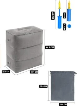 Merkloos Vliegtuigbedje - Voetkussen Opblaasbaar - Voetensteun - Voetenbankje - 3 Hoogte Standen - Reiskussen -Babyproducten Promotie Winkel 873x1200 14