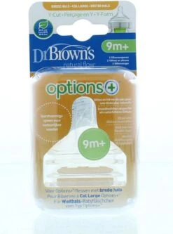 Dr. Brown's Options+ Anti-colic Y-speen - Voor Brede Halsfles - 2 Stuks -Babyproducten Promotie Winkel 891x1200