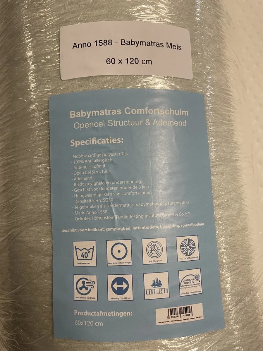 Baby Matras Mels – 100% Micropercale – Open Cel Ademend – Anti verstikkend – Kindermatras 60x120 cm Baby Matras Mels – 100% Micropercale – Open Cel Ademend – Anti Verstikkend – Kindermatras 60x120 Cm -Babyproducten Promotie Winkel 899x1200 10