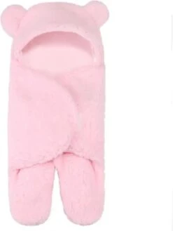 Fiory Baby Wikkeldoek Teddybeer| Inbakerdoek| Slaapzak| Zachte Vacht| Kinderwagen| Muts En Oortjes| Eerste Baby Maanden| Roze -Babyproducten Promotie Winkel 900x1200 15