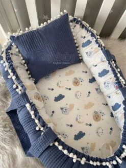 Jaju Baby - Babynestje En Hoofdkussen - Organische Katoen - Antibacterieel Babynestje - Anti-Allergisch Babynestje - Spijkerbroek Blauw - 74 X 40 Cm 3 Jaju Baby - Babynestje En Hoofdkussen - Organische Katoen - Antibacterieel Babynestje - Anti-Allergisch Babynestje - Spijkerbroek Blauw - 74 X 40 Cm -Babyproducten Promotie Winkel 901x1200 7