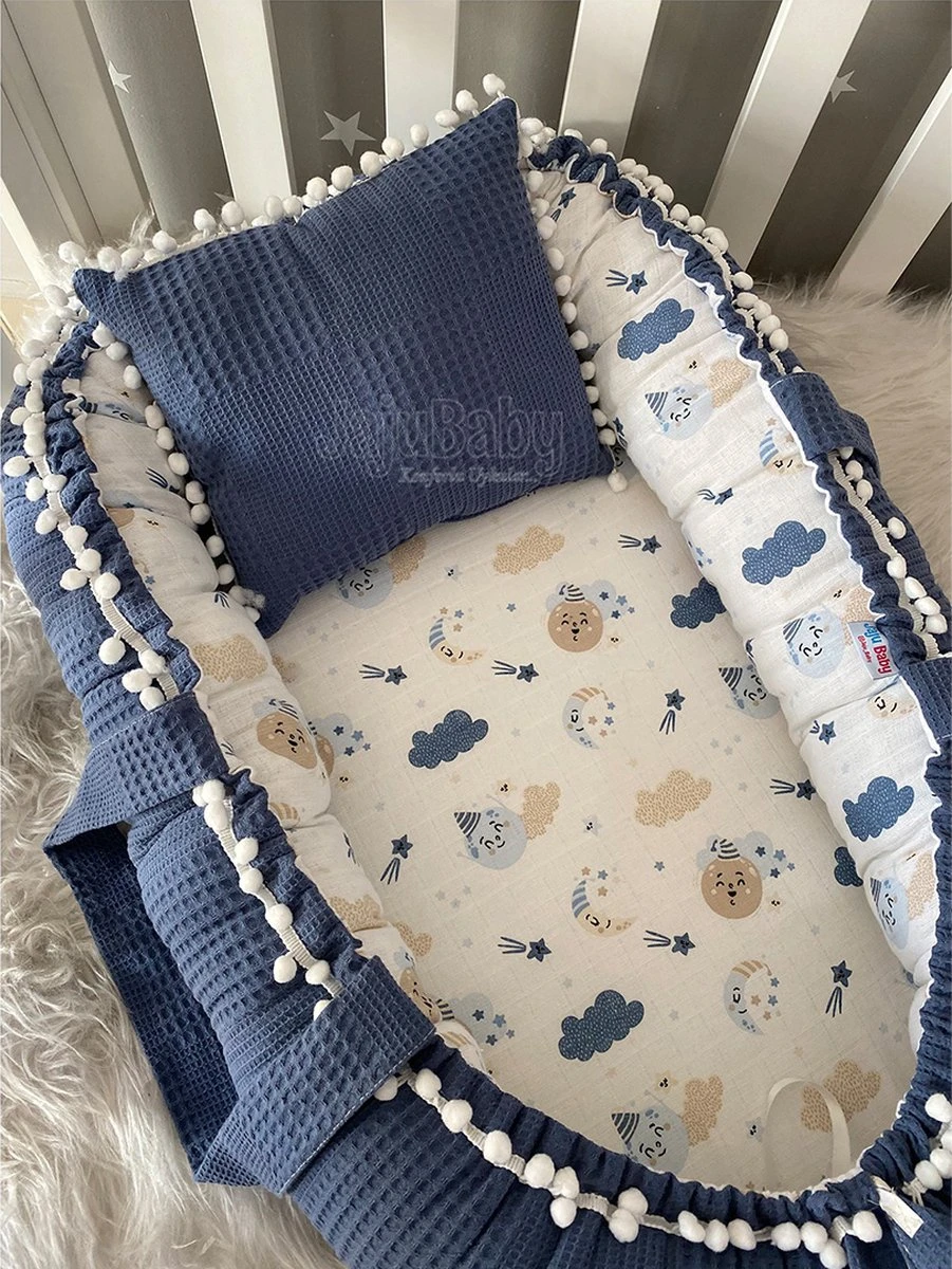 Jaju Baby - Babynestje en Hoofdkussen - Organische Katoen - Antibacterieel Babynestje - Anti-Allergisch Babynestje - Spijkerbroek Blauw - 74 x 40 cm Jaju Baby - Babynestje En Hoofdkussen - Organische Katoen - Antibacterieel Babynestje - Anti-Allergisch Babynestje - Spijkerbroek Blauw - 74 X 40 Cm -Babyproducten Promotie Winkel 901x1200 7