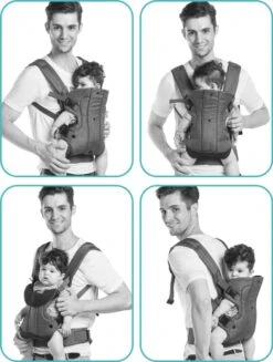 Fillikid Baby Draagzak 4 In 1 Ergonomisch - Buikdrager - Rugdrager - Multifunctioneel - Grijs -Babyproducten Promotie Winkel 907x1200 10