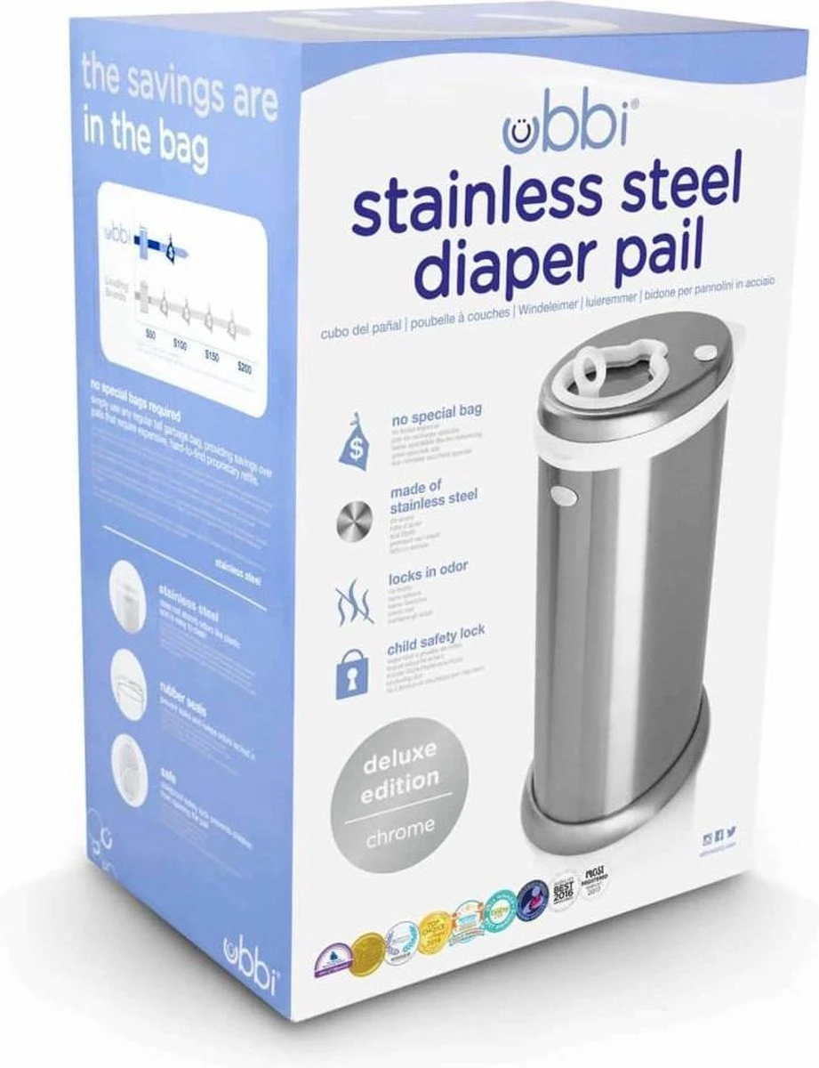 Ubbi Luieremmer - Zilver - Metaal - Geurloos - Geen navulcassettes nodig Ubbi® Ubbi Luieremmer - Zilver - Metaal - Geurloos - Geen Navulcassettes Nodig -Babyproducten Promotie Winkel 921x1200 3