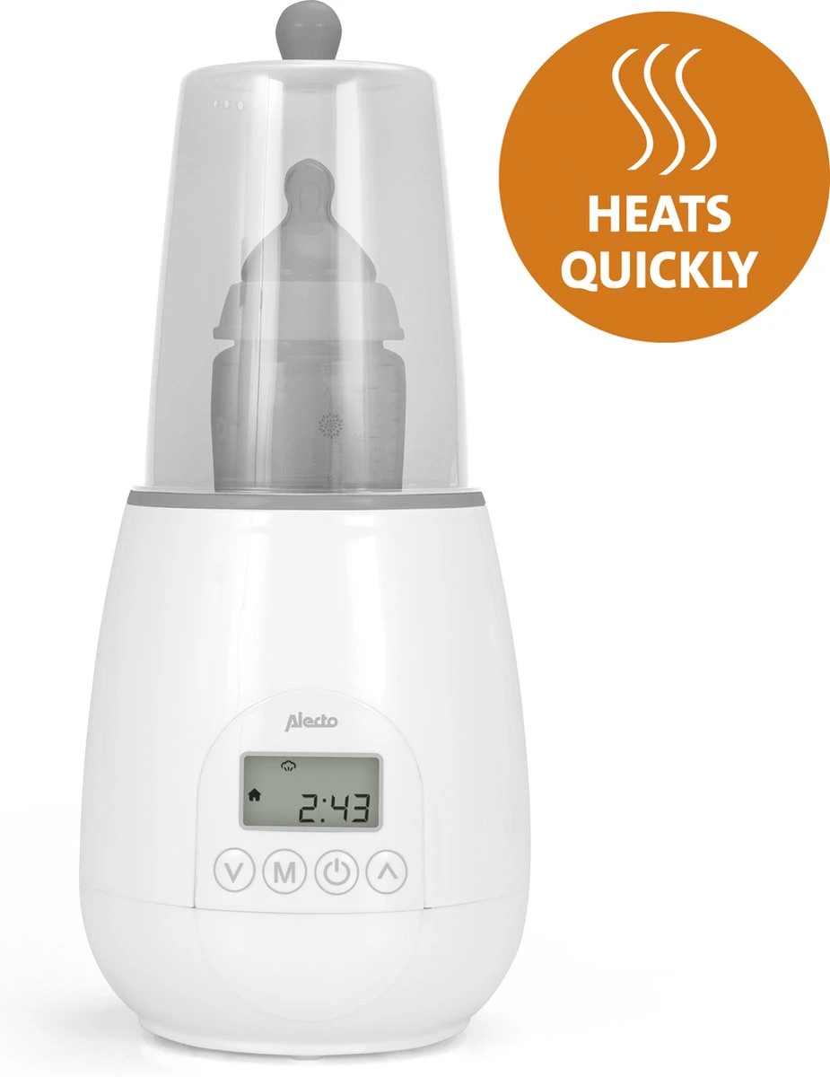 Alecto BW-700 - Snelle digitale Flessenwarmer 500W voor opwarmen, steriliseren en ontdooien - Inclusief stoomkap - Bediening via display - Wit Alecto BW-700 - Snelle Digitale Flessenwarmer 500W Voor Opwarmen, Steriliseren En Ontdooien - Inclusief Stoomkap - Bediening Via Display - Wit -Babyproducten Promotie Winkel 925x1200 4
