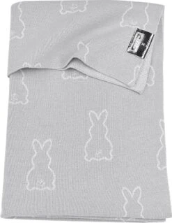 Meyco X Mrs.Keizer Rabbit Wiegdeken - Silver - 75x100cm