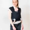 ByKay - Draagdoek - Rekbaar - Black - Maat M - Organic Katoen - Stretchy Wrap Deluxe - 3 Jaar - Buik - Heup