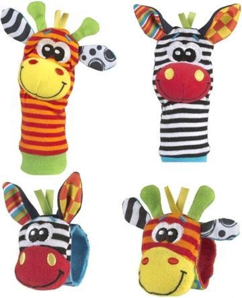 Playgro Pols- en Voetrammelaarset Zebra & Giraf - Set van 4 stuks, 2 polsbandjes en 2 rammelsokjes Playgro Pols- En Voetrammelaarset Zebra & Giraf - Set Van 4 Stuks, 2 Polsbandjes En 2 Rammelsokjes -Babyproducten Promotie Winkel 977x1200 1