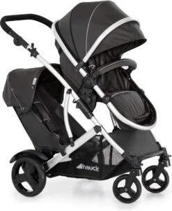 BERKATMARKT - Hauck Duett 2 Dubbele Kinderwagens Voor Baby's En Kinderen, Omkeerbare Zitting, In Hoogte Verstelbaar, Zonwering, Regenbescherming, Opvouwbaar, Tot 36 Kg, Zwarte Woud -Babyproducten Promotie Winkel 981x1200 5