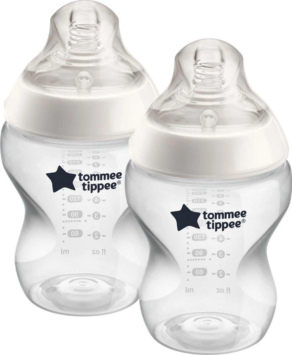 Tommee Tippee Closer to Nature - zuigflessen - langzame uitstroomsnelheid - anti-colic ventiel - 260 ml - verpakking van 2 stuks - doorzichtig Tommee Tippee Closer To Nature - Zuigflessen - Langzame Uitstroomsnelheid - Anti-colic Ventiel - 260 Ml - Verpakking Van 2 Stuks - Doorzichtig -Babyproducten Promotie Winkel 987x1200 4