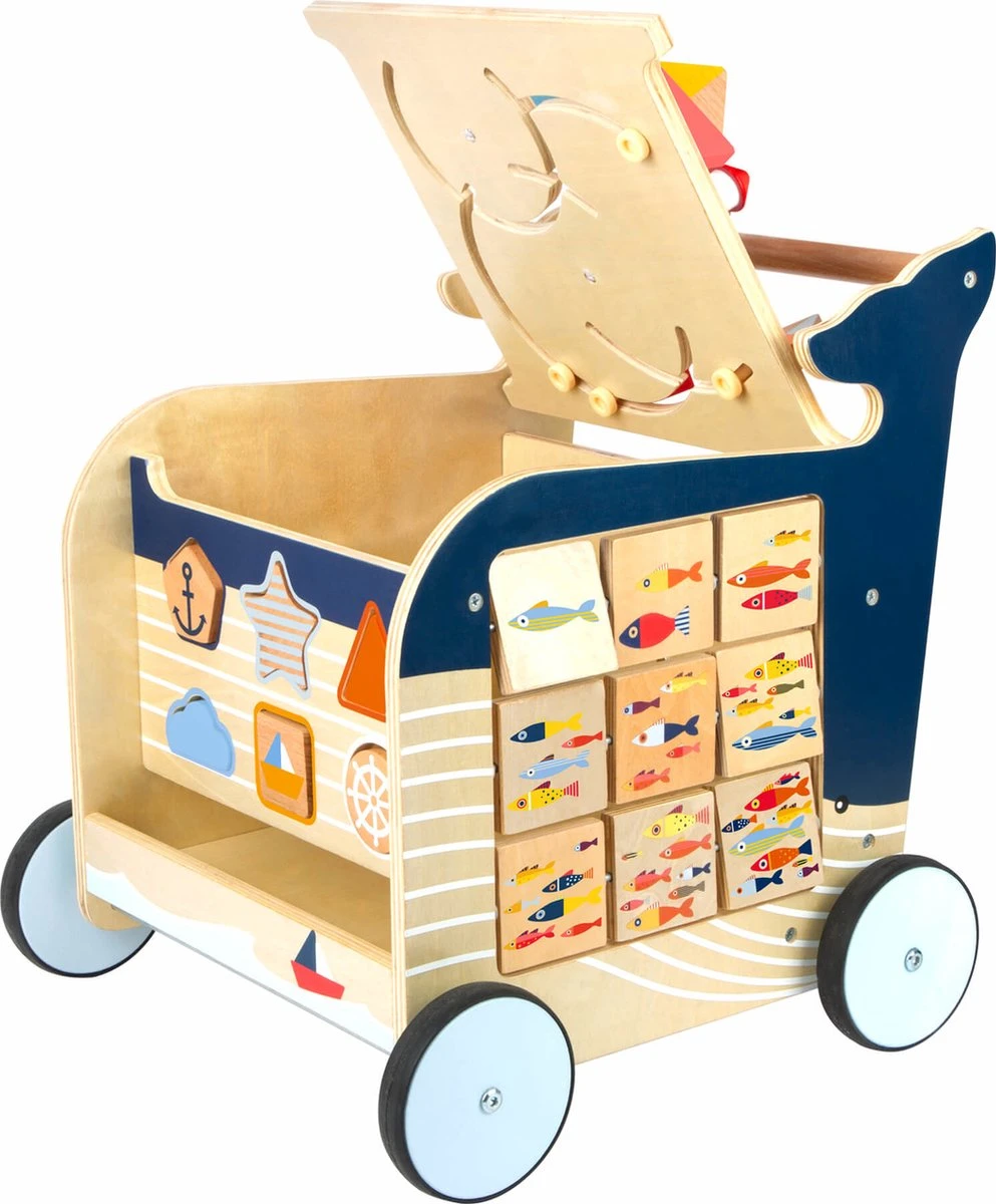 Baby Walvis Loopwagen - Houten speelgoed vanaf 1 jaar Baby Walvis Loopwagen - Houten Speelgoed Vanaf 1 Jaar -Babyproducten Promotie Winkel 993x1200 3
